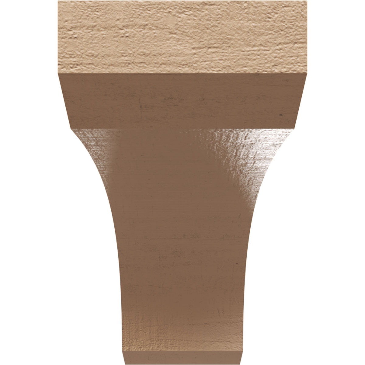3"W x 18"D x 6"H Thin Legacy Rough Cedar Woodgrain TimberThane Corbel, Primed Tan