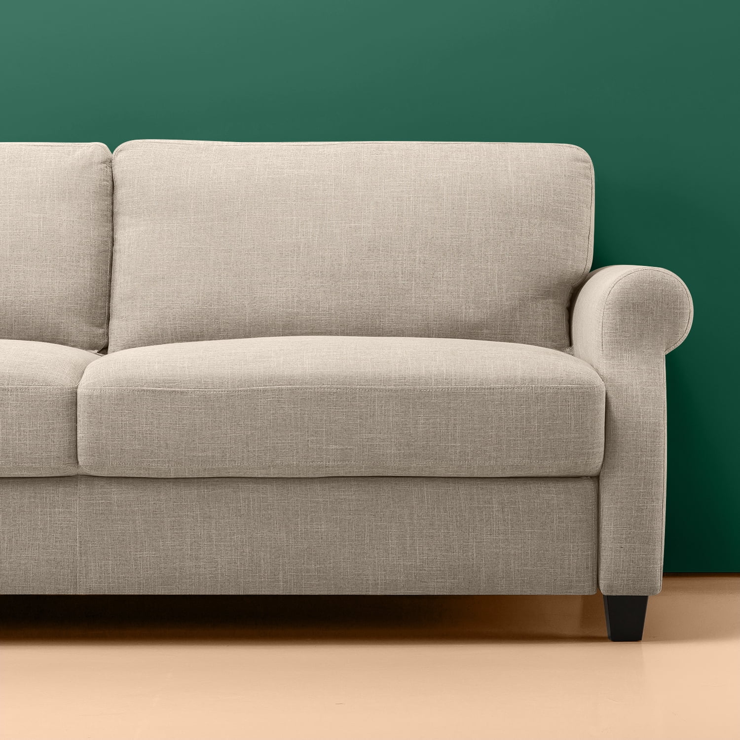 Woven Paths  77" Josh Sofa Couch, Beige Fabric
