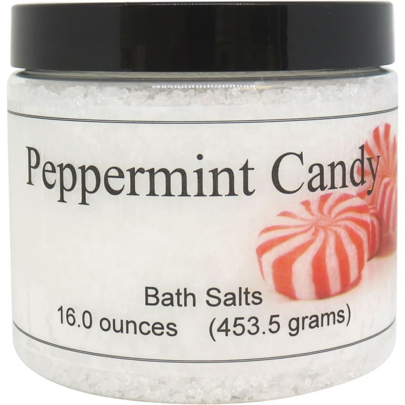 Peppermint Candy Bath Salts by Eclectic Lady, 16 ounces