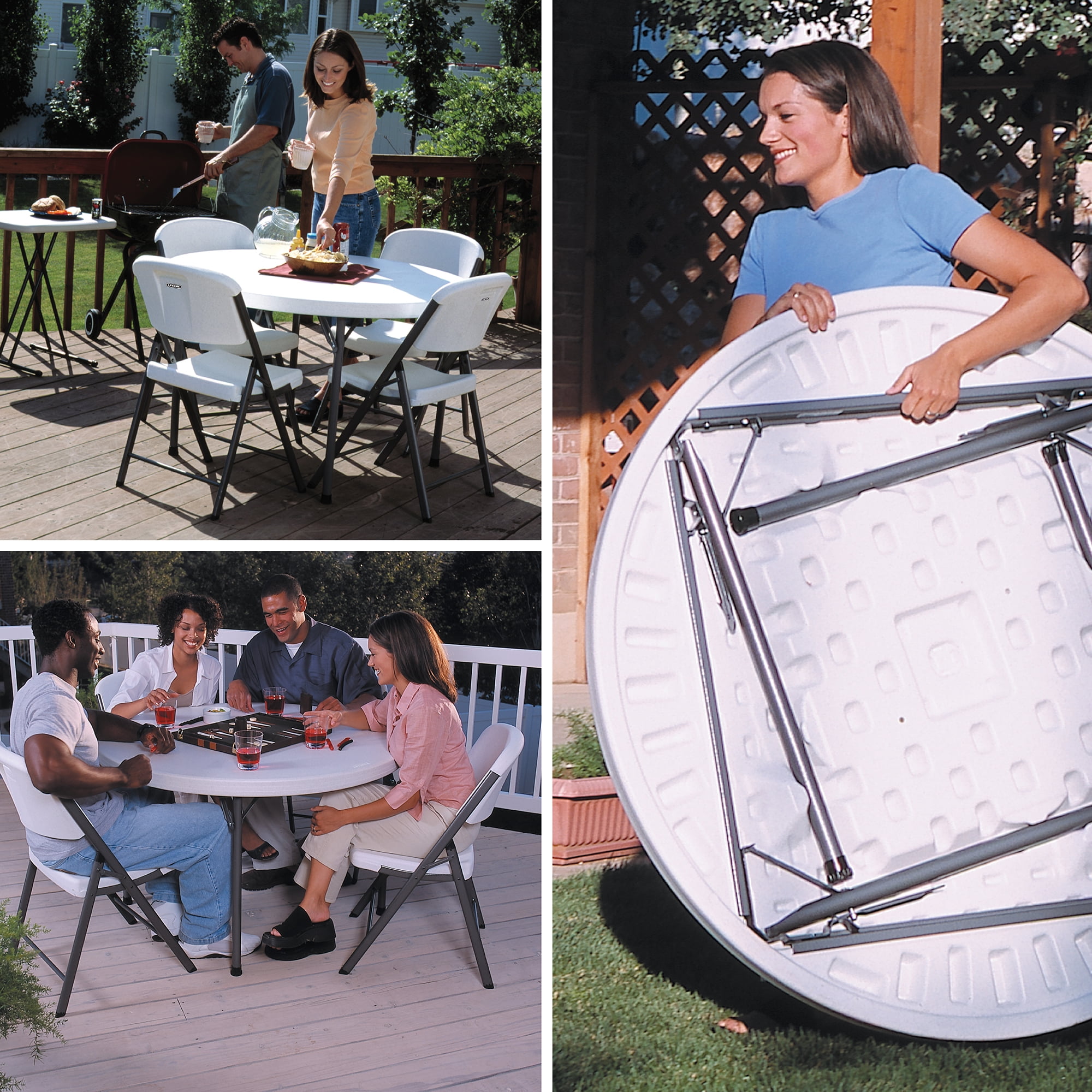 Lifetime 46 inch Heavy Duty Foldable Portable Round Table
