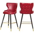 thumbnail image 1 of Meridian Furniture Tabouret de Bar Hendrix Rouge en Faux Cuir 28 Pouces (Ensemble de 2), 1 of 5