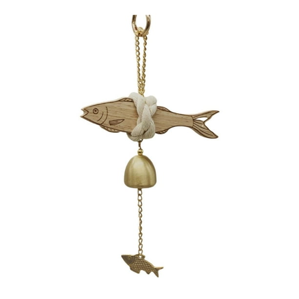 Decoración de pared con diseño de de madera, ideal como regalo para el hogar, con temática náutica, escultura decorativa rústica para L con cadena