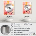 thumbnail image 4 of Designart "Island Sunrise Pink Gold Collage" Abstract Collages Mirror Wall Decor - Modern Pink Abstract Hallway Wall Mirror Art - 32" x 24" Inch, 4 of 5