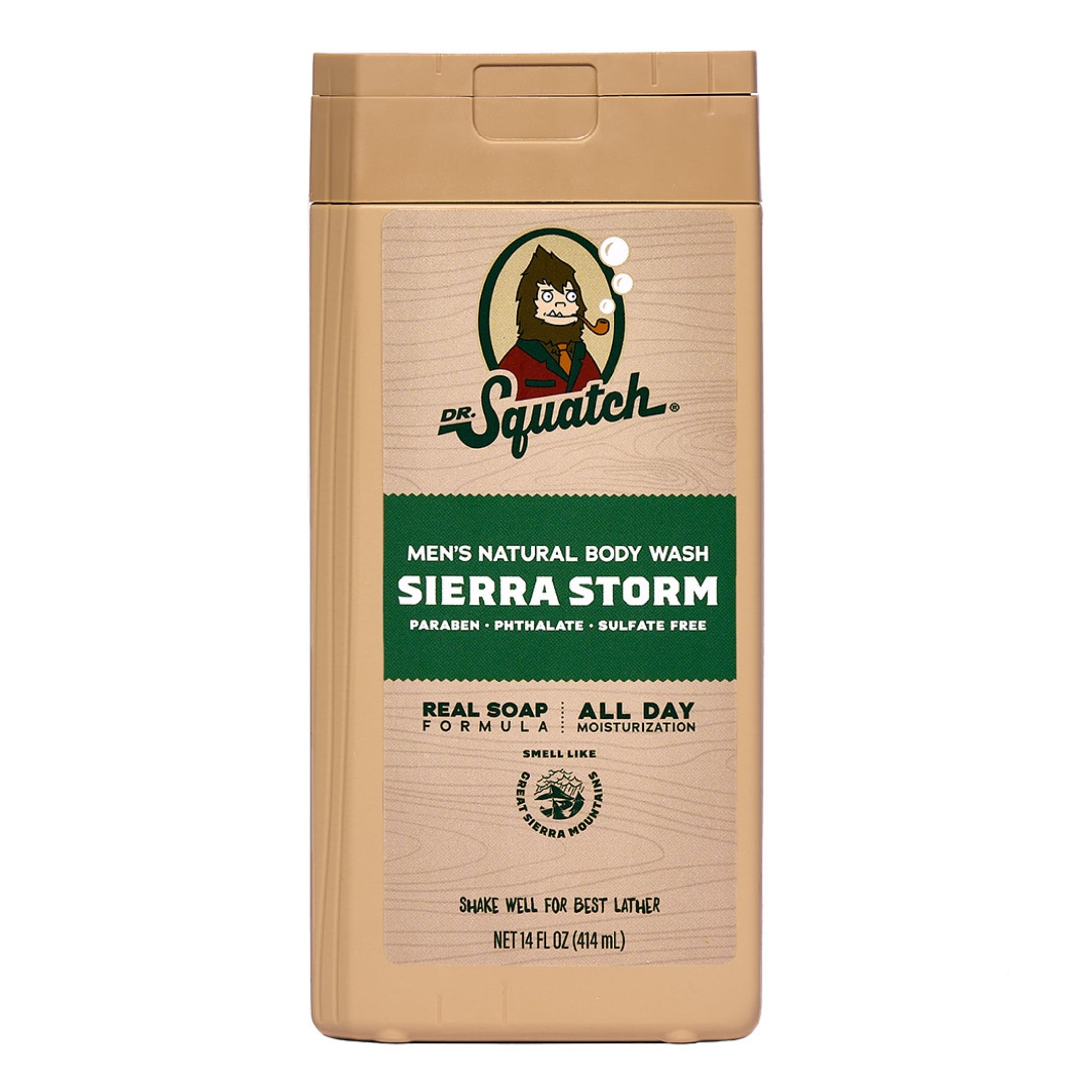 (2 pack) Dr. Squatch Mens Natural Body Wash, Sulfate Free Moisturizing Body Wash for men, Sierra Storm, 14 fl Oz