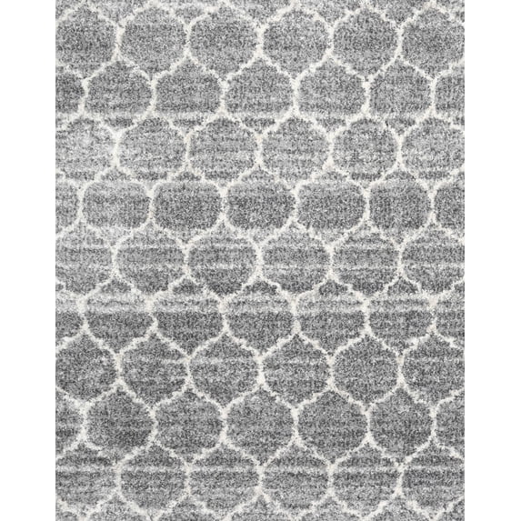 Ahgly Company Indoor Rectangle Contemporary Gray CON3062X Area Rugs, 4' x 6'