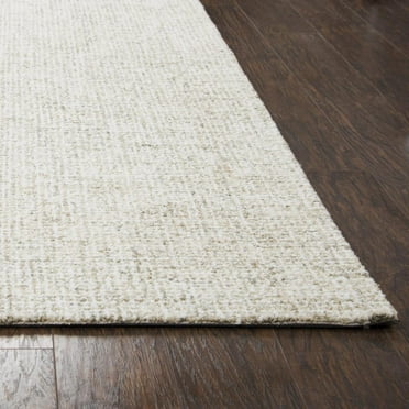 Alora Decor London 2'6" x 8' Solid Beige/Gray/Rust/Blue Hand-Tufted Area Rug