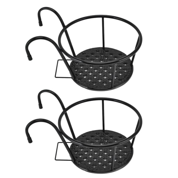 Maceta Colgante, 2 Uds. Macetas Colgantes de Hierro Macetas Florero Barandilla Colgante Soporte para Plantas Balcón Macetas Valla para Jardín Hogar Patio Decoración,Dispensadores de Cereales