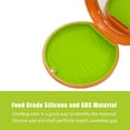 thumbnail image 4 of Étui de Rétention, Étui d'Alignateur avec Miroir, Support de Rétention Rond avec Outil de Retrait d'Aligner, Brosse et Mâcher, Ensembles de Sacs de Corde (Coquille Orange Herbe Verte Silicone), 4 of 6