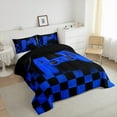 thumbnail image 3 of jejeloiu 3D Console Lovers Full Size Comforter Sets,Modern Video Game Bedding Comforter Set,Blue Black Plaid Bedding Sets For Boy,Super Cozy Room Decor Reversible,3-Piece, 3 of 8