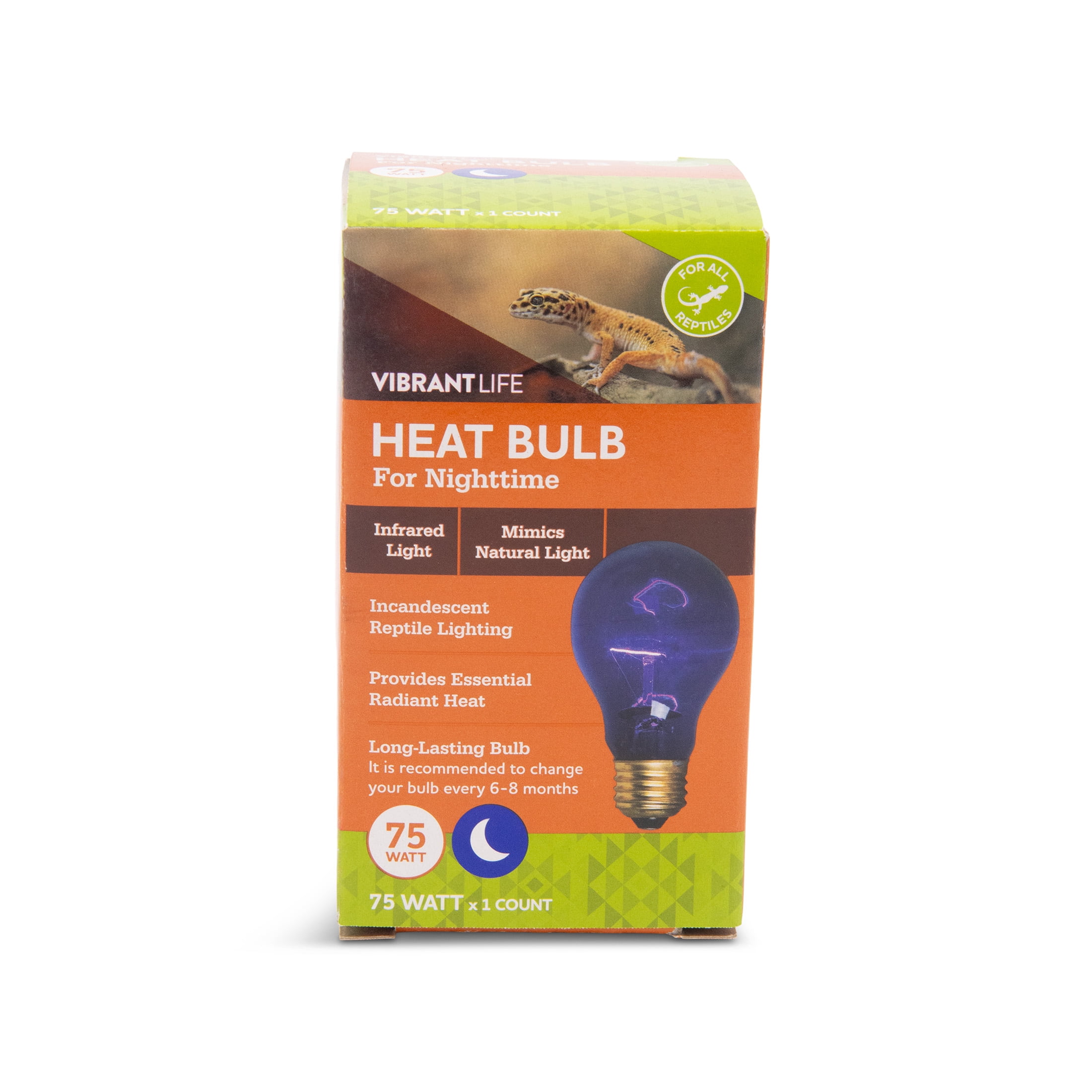 Vibrant Life Nighttime Heat Bulb for Reptiles, 75 Watts