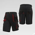 thumbnail image 5 of Kakii Men's Contrast Color Work Shorts, Durable Construction Carpenter Shorts with Multiple Button Pockets, EU Size Utility Shorts, 5 of 9