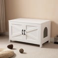 thumbnail image 6 of ZephyPaws Cat Litter Box Enclosure,Indoor Cat House, End Table,31.5" x 19.7" x 19.7", White, 6 of 8