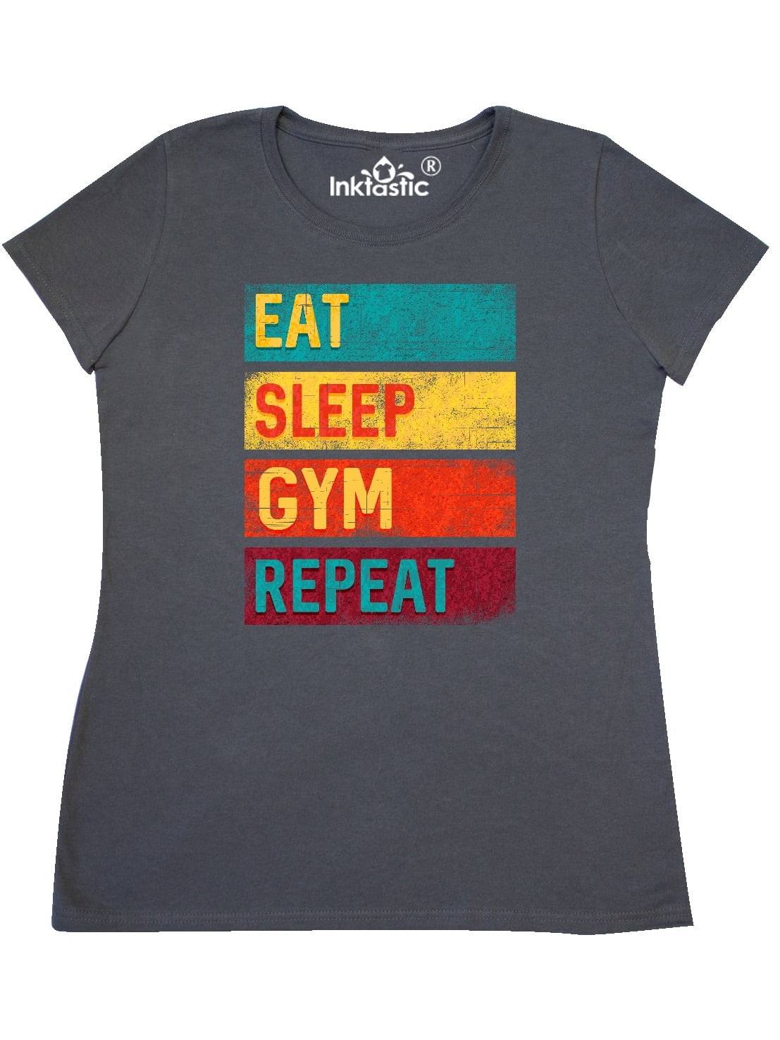 INKtastic Fitness Eat Sleep Gym Repeat Women's TShirt