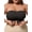 Black, variant on Strapless Bandeau Bra for Plus Size Women Front Clousure Wireless Bras
