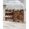 thumbnail image 5 of Shoe Cabinet Organizer with 2 Flip Drawers, Freestanding Narrow Shoe Rack for Entryway, Freestanding  Shoe Storage Cabinet for Entryway, Hallway, Living Room, Bedroom, Rustic Brown, 5 of 6