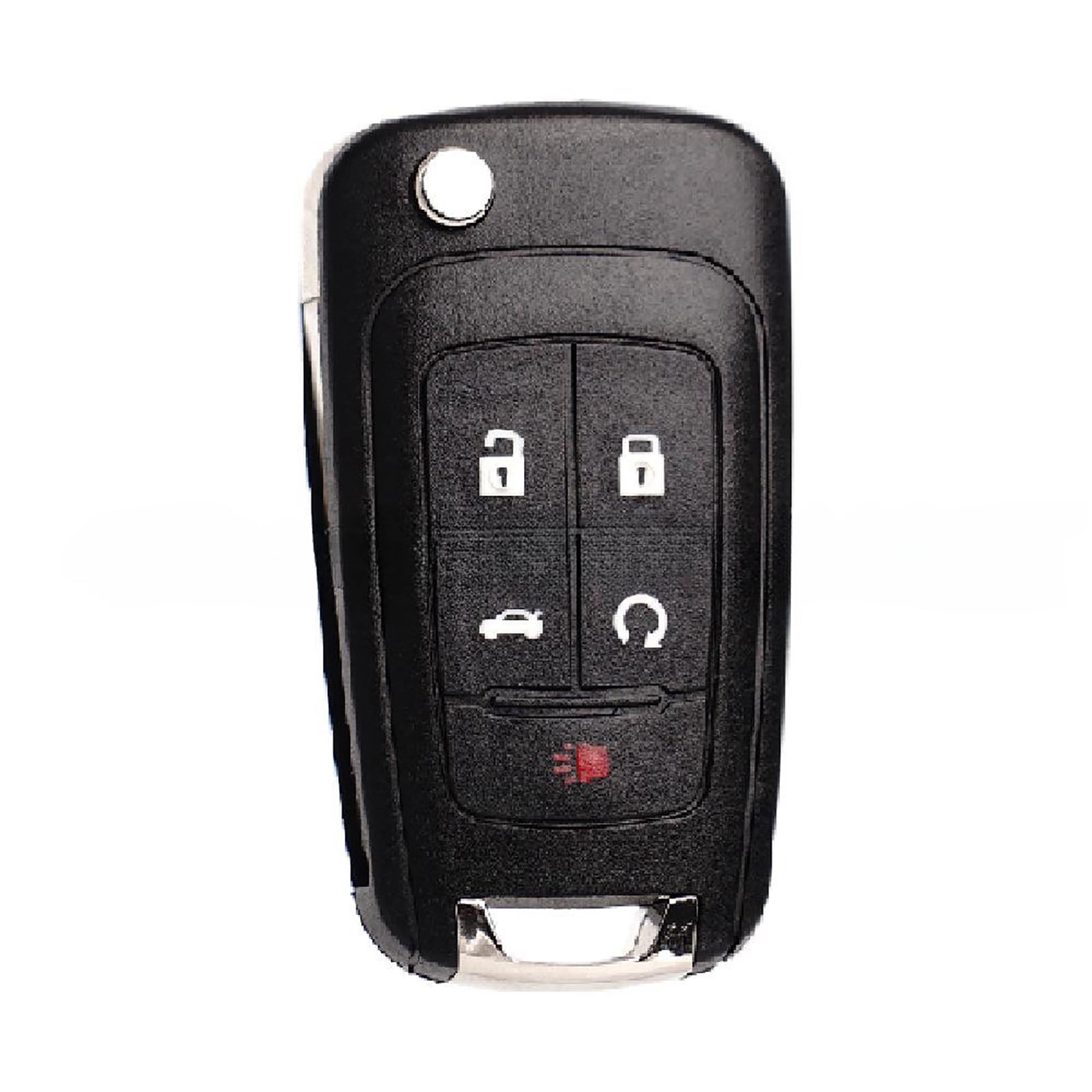 OHT01060512 5-Button Remote Key Fob 2-Pack Black Wireless Car Key with Built-in Chip Cars Key Accessory