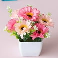 thumbnail image 1 of Plastic Outdoor Artificial Flowers Fake Plants In Pot Grass Garden Home Decor, 1 of 4