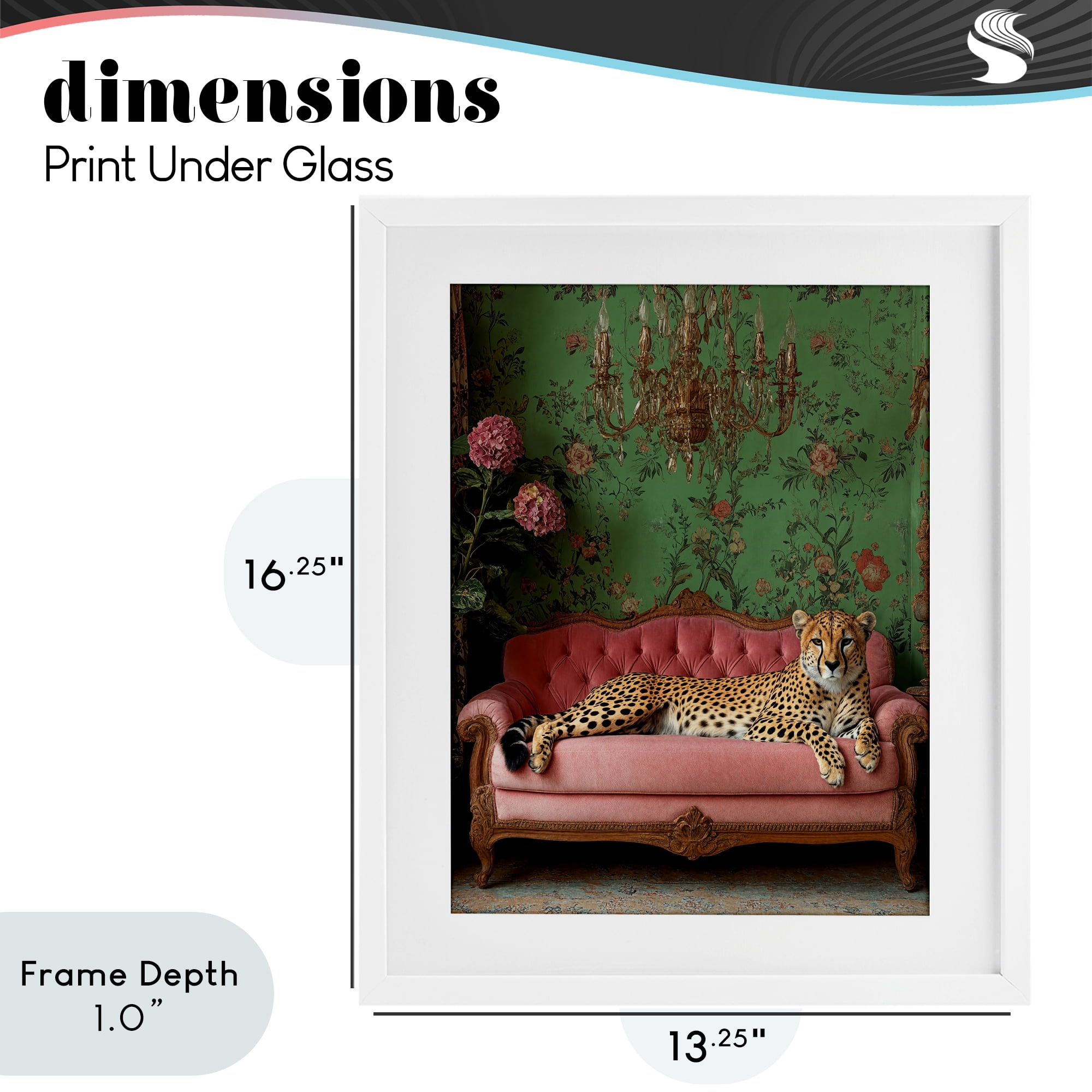 Stupell Industries Ornate Sophisticated Leopard Lounging White Framed Print Under Glass, design by Scott Stulberg