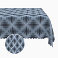 thumbnail image 3 of Nanqianyi Vintage Bule Flower Geometric Patterns Table Cover,70x52 Inch,Stain Resistant Easy Clean For Kitchen Dining, 3 of 7