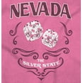 thumbnail image 2 of Cute Nevada Lucky Dice Floral NV Women's Graphic T Shirt Tees Brisco Brands L, 2 of 6