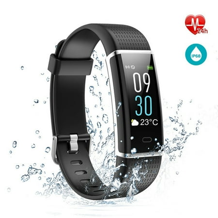 Mountain Heart Rate Monitor - Fitness Tracker with Heart Rate Monitor, Fitness Watch Activity Tracker Smart Watch with Sleep Monitor 14 Sports Mode,Pedometer Watch Step Counter for Kids Men Women (Color Screen,IP68 Waterproof)