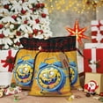 thumbnail image 6 of Rocae Funny Alarm Clock Illustration Print Christmas Drawstring Linen Gift Bag with Drawstrings Treat Bag Goody Present Bags for Christmas Party Favor, 6 of 8