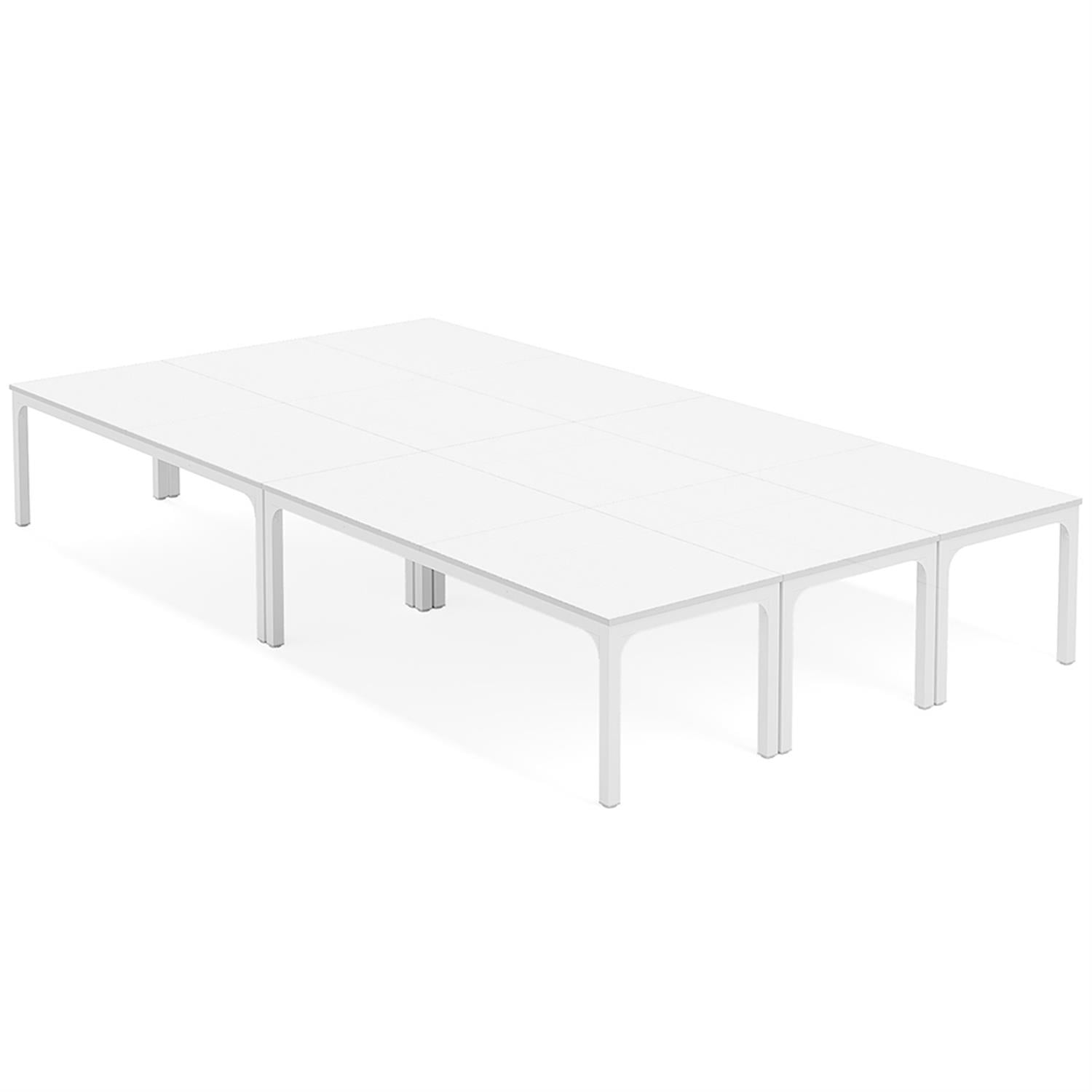 Demi Bonn 78" Farmhouse Dining Table, Wood Rustic Kitchen Table for 8 People, Large Rectangular Dinner Table for Dining Room, Home Office, Living Room Furniture, White