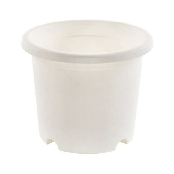 Xingzhi Plastic Roots Control Pot Gallon Rose Succulent Garden Nursery Planter Drainage Holes Indoor Outdoor Home Decoration 175mm/white 1.5L