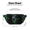 thumbnail image 3 of Naloa Space Dino Cartoon Black Print Running Belts for Men Women,Running Fanny Pack with 2-Zipper Pockets,Waterproof Waist Pack for Travel Hiking Running Outdoor Sports, 3 of 8