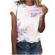 thumbnail image 1 of Fiudx Ofertas y Liquidaciones Blusa Informal con Estampado de Media Manga para Verano para Mujer, 1 of 3