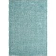 thumbnail image 3 of Unique Loom Davos Shag Collection Area Rug - Solid (7' 1" x 10' Rectangle Aqua), 3 of 7