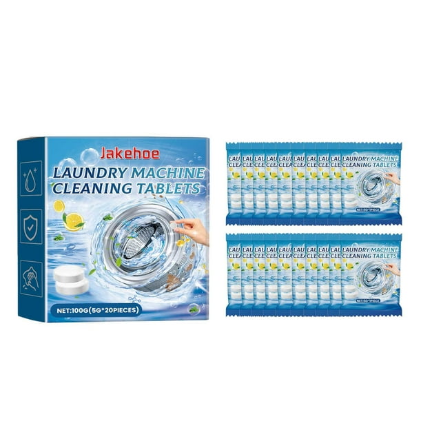 3 Pcs Heavy Duty Washing Machine Cleaner and Descaler - Deep Cleaning Tablets For Front Load or Top Load Washer
