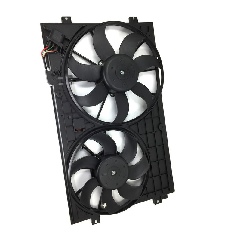 Radiator Condenser Cooling Fan Assembly For Volkswagen Jetta Golf 