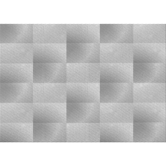 Ahgly Company Indoor Rectangle Patterned Platinum Silver Gray Area Rugs, 5' x 8'