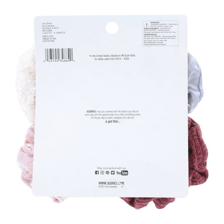 Lot De 4 Scrunchies Scunci The Original - Neuf Avec étiquettes, Livraison Rapide