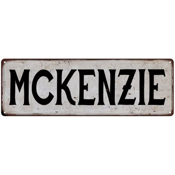 MCKENZIE Vintage Look Rustic Chic Metal Sign 6x18 106180036885