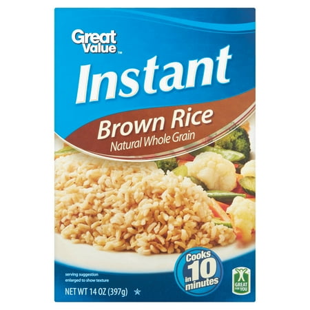 Great Value Brown Rice, Instant, 14 oz - Walmart.com