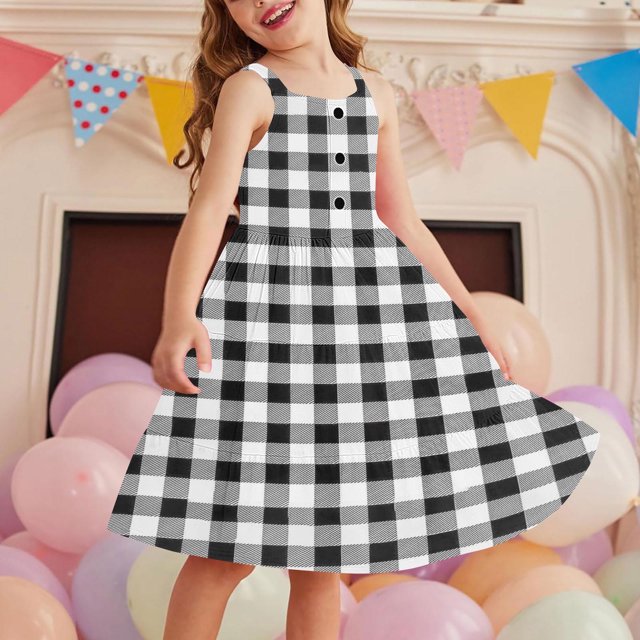 LOVZFMLL Robe d'Été Décontractée Imprimée Mignonne pour Fille, Manches Courtes, Col à Revers