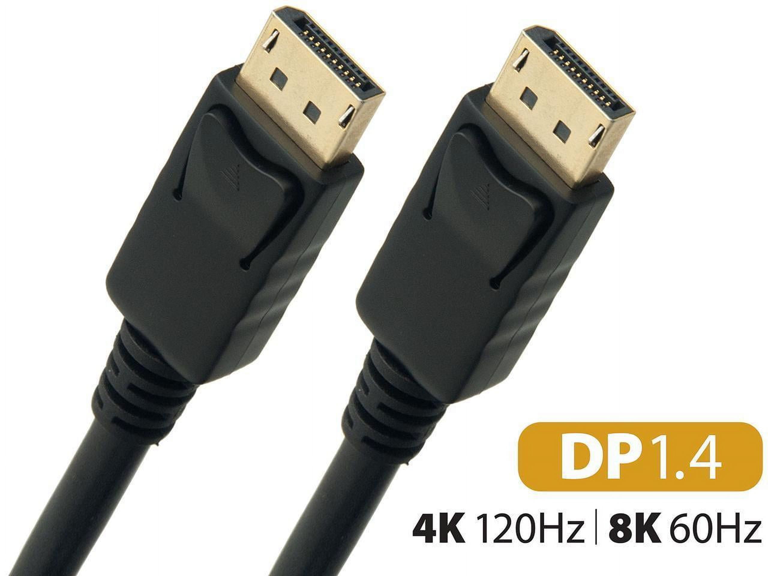 Câble DisplayPort Mâle/mâle 1,5 M – Noir, Pour écran PC/TV Full HD