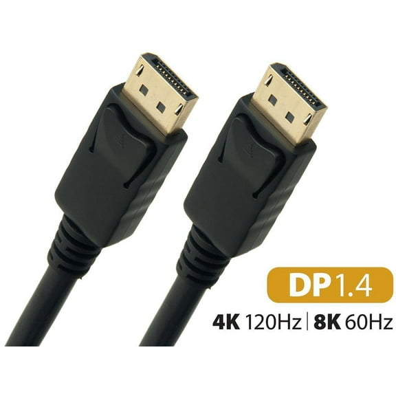 Nippon Labs DisplayPort 1.4 VERSION 8K DP Cable 8K 60Hz - 15ft. - VESA Certified - DP to DP 1.4 HBR3 Cable -  Ultra High Speed 8K DP for Laptop PC TV Gaming Monitor 100% Copper Cable, 50DP14V-MM-15