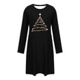 thumbnail image 6 of Fengactive Nightgown for Women Cute Christmas Tree Graphic Long Sleeve Dress Loose Crewneck Sleepwear Nightshirts, 6 of 6