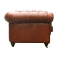 thumbnail image 2 of Pasargad Home Genuine Leather Chester Bay Tufted Chair, 2 of 5