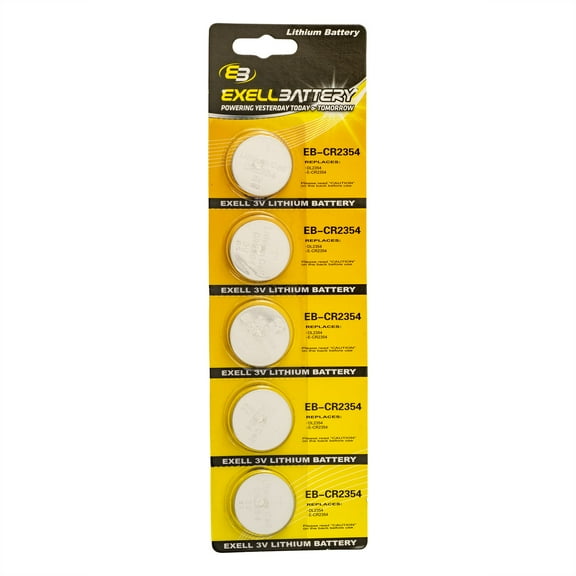 5PK Exell EB-CR2354 3V Lithium Coin Cell Battery Compatible with CR2354, BR2354