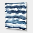 thumbnail image 3 of Designart ' Abstract Blue Classic Waves ' Modern Canvas Wall Art Print, 3 of 4