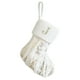 thumbnail image 2 of Adornos navideños Medias navideñas personalizadas con letras 22 cm Medias navideñas bordadas de Papá Noel Calcetín navideño a rayas Adornos colgantes para chimenea Árbol de Navidad Calcetín con letras, 2 of 5