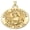 Yellow Gold, variant on Saint Samantha Religious Medal - 2/3 Inch Size of Dime, Solid 14K Yellow Gold