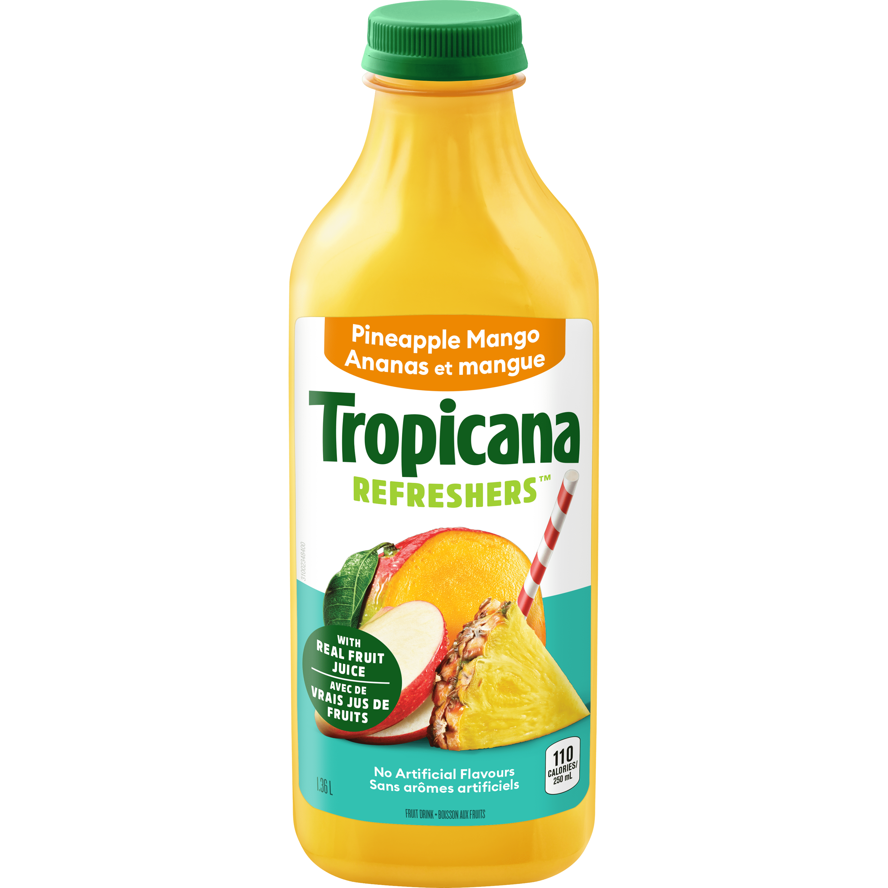 Tropicana® Pineapple Mango Fruit Beverage, 1.36L, 1.36L TROPICANA PINEAPPLE MANGO