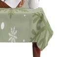 thumbnail image 4 of Sage Green Christmas Table Cloth Waterproof Tablecloths, Winter Xmas Snowflakes Textured Tablecloth Dining Table Cover for Kitchen Party Tabletop Outdoor, Rectangle Tablecloth 52x70 Inch, 4 of 9