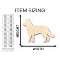 thumbnail image 2 of Unfinished Wood Husky Dog Shape - Animal - Pet - Craft - up to 46" DIY 12" / 1/4", 2 of 3