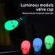 thumbnail image 3 of Nuevo 4 Uds tapas de válvula de neumático de coche fluorescentes universales neumático luminoso, 3 of 5